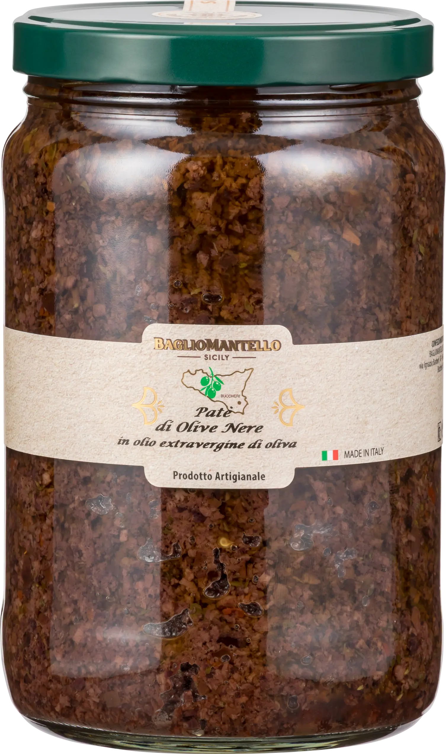 Patè di olive nere in olio extravergine di oliva